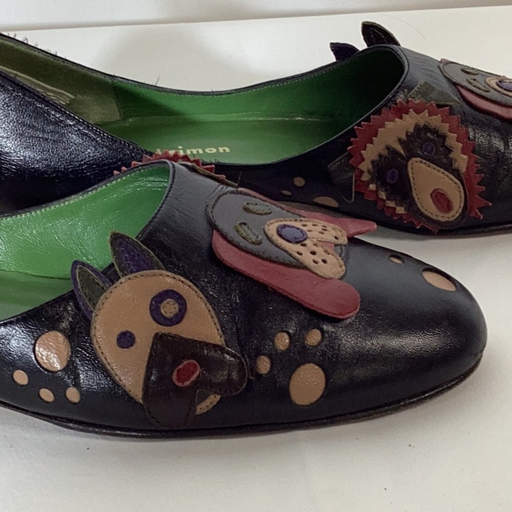 MICHAEL SIMON Dog Themed Loafer Black Size 7 1/2 - Picture 4 of 9